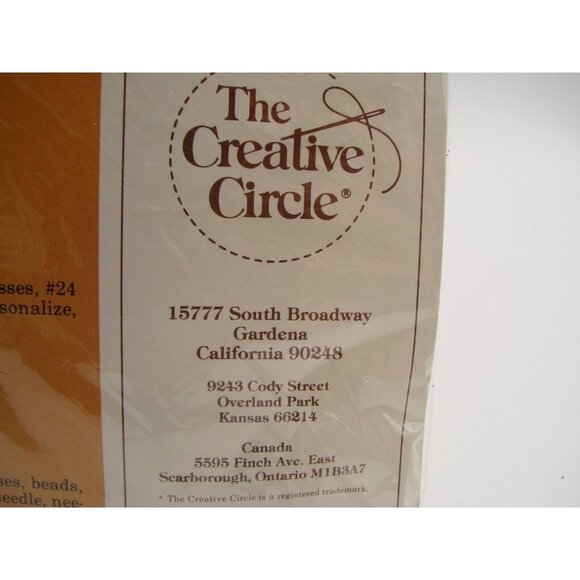 NEW The Creative Circle Cross Stitch Kit 9" Lilacs & Lace Cornucopia ACOC #1966 - Picture 10 of 11